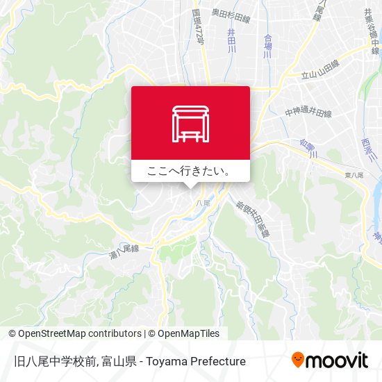 旧八尾中学校前地図