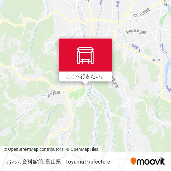 おわら資料館前地図