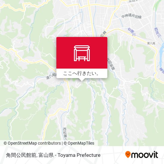 角間公民館前地図