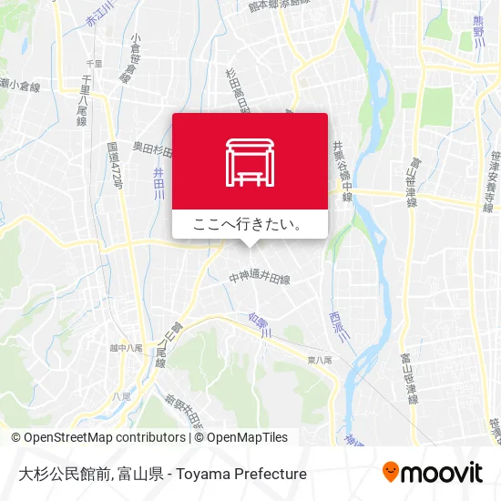 大杉公民館前地図