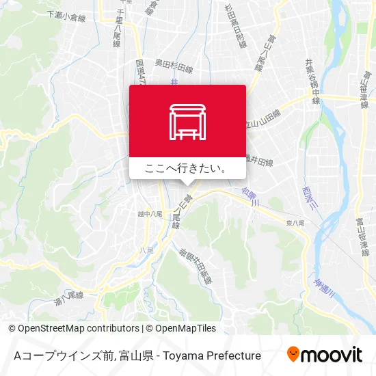 Aコープウインズ前地図