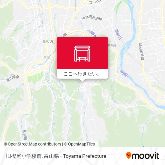 旧樫尾小学校前地図