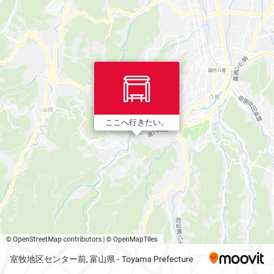 室牧地区センター前地図