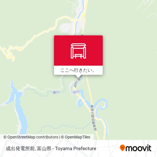 成出発電所前地図