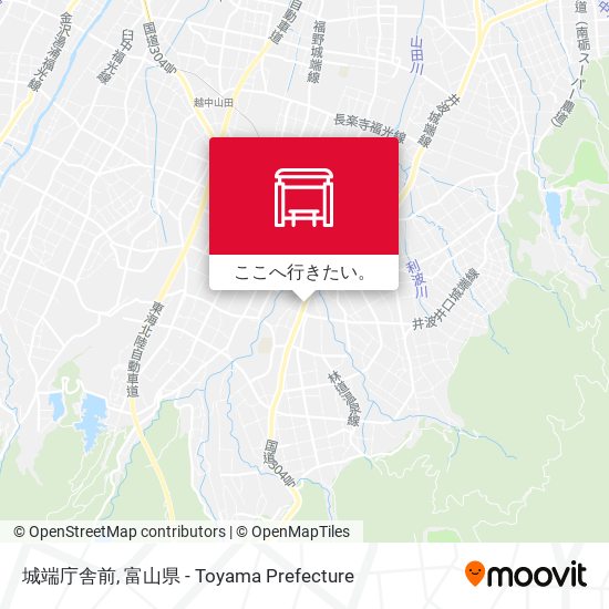 城端庁舎前地図