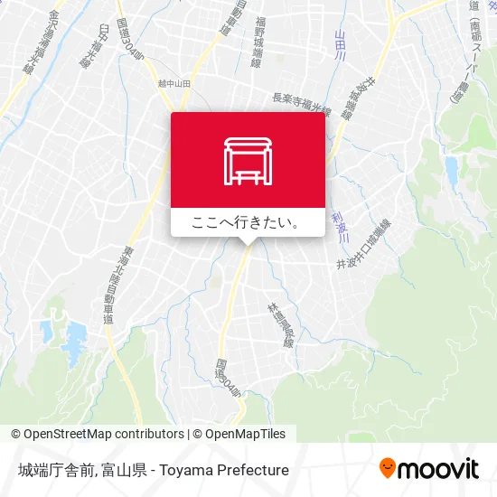 城端庁舎前地図