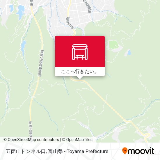 五箇山トンネル口地図