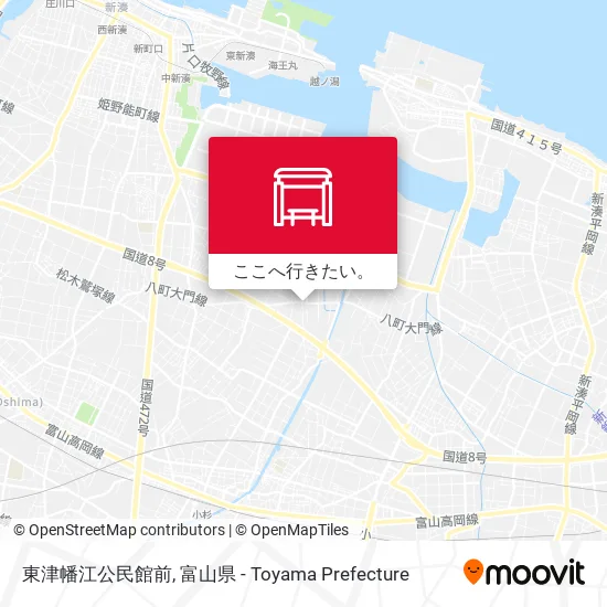 東津幡江公民館前地図