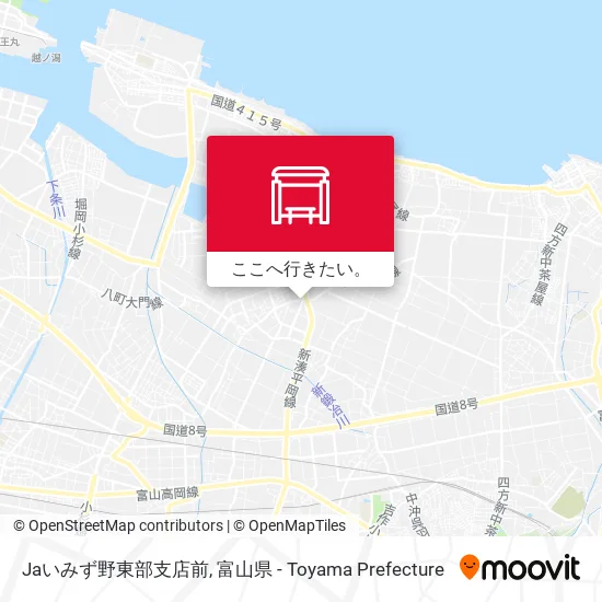 Jaいみず野東部支店前地図