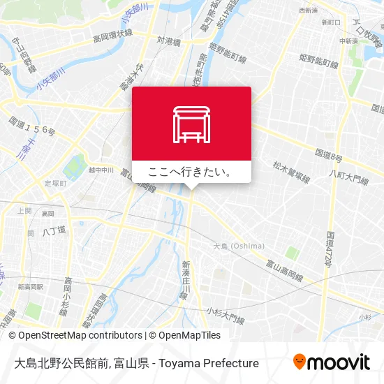 大島北野公民館前地図