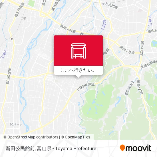 新田公民館前地図