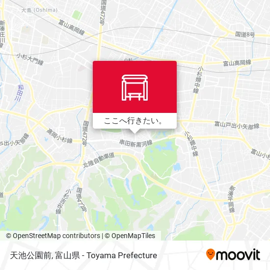 天池公園前地図