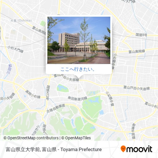 富山県立大学前地図