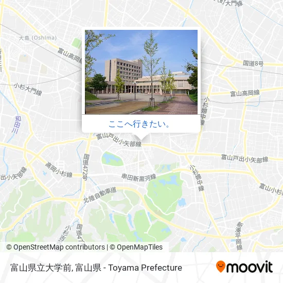 富山県立大学前地図