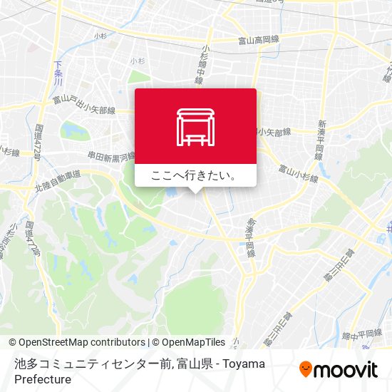 池多コミュニティセンター前地図
