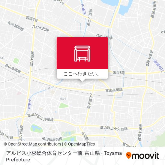 アルビス小杉総合体育センター前地図