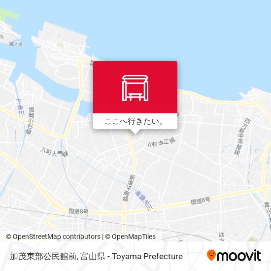 加茂東部公民館前地図
