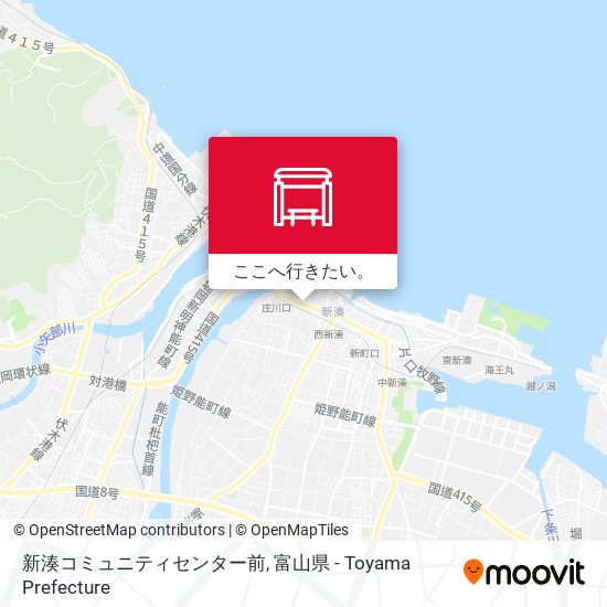 新湊コミュニティセンター前地図