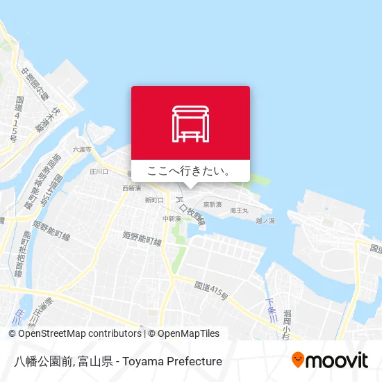 八幡公園前地図