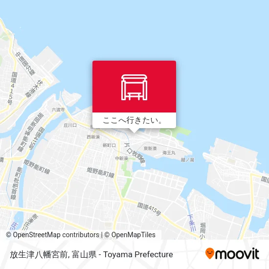 放生津八幡宮前地図