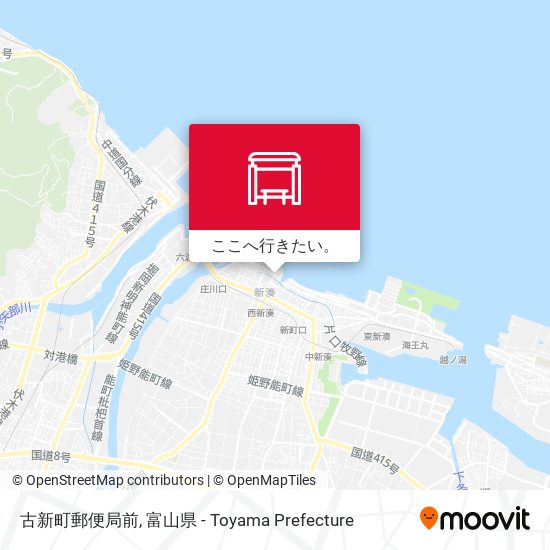 古新町郵便局前地図