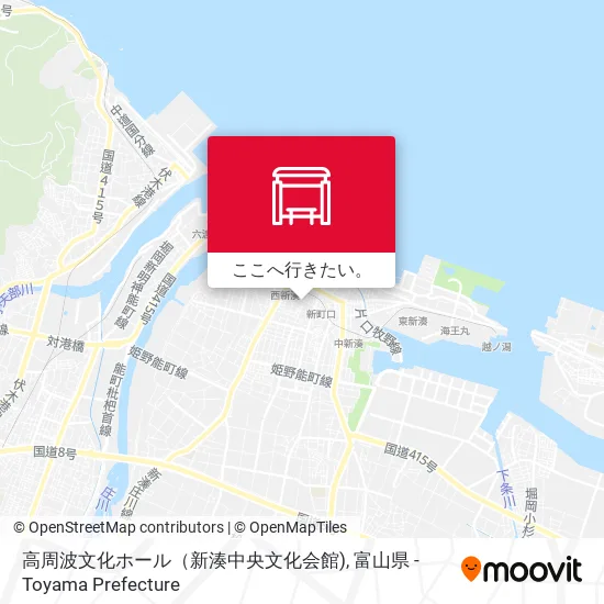 高周波文化ホール（新湊中央文化会館)地図