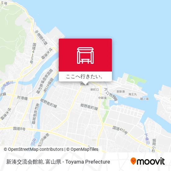 新湊交流会館前地図