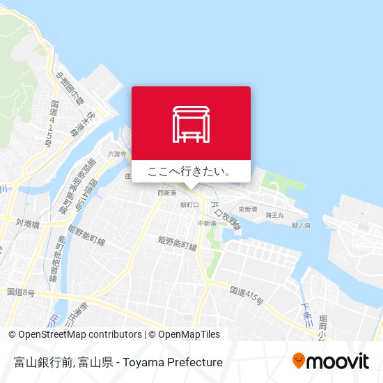 富山銀行前地図