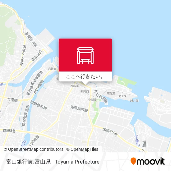 富山銀行前地図