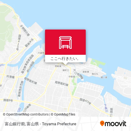 富山銀行前地図