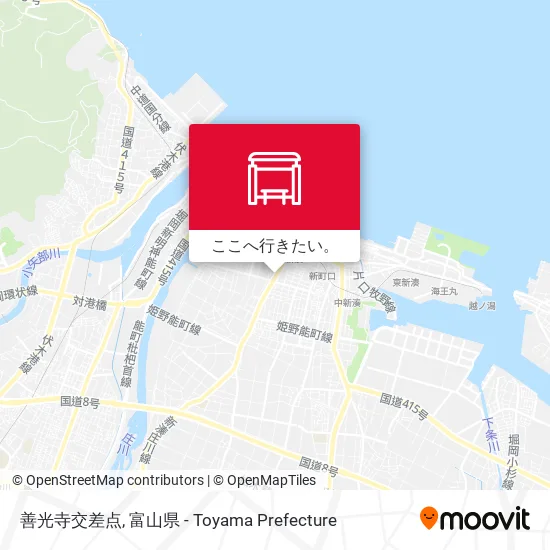 善光寺交差点地図