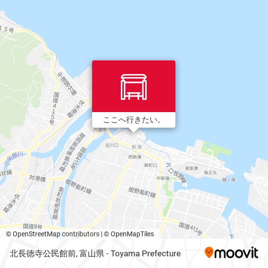 北長徳寺公民館前地図