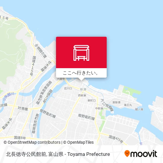 北長徳寺公民館前地図