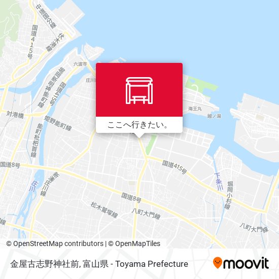 金屋古志野神社前地図