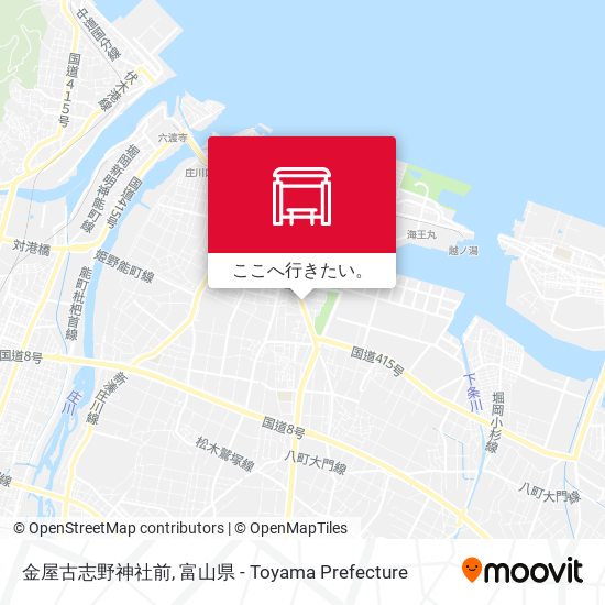 金屋古志野神社前地図
