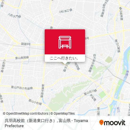 呉羽高校前（新港東口行き）地図