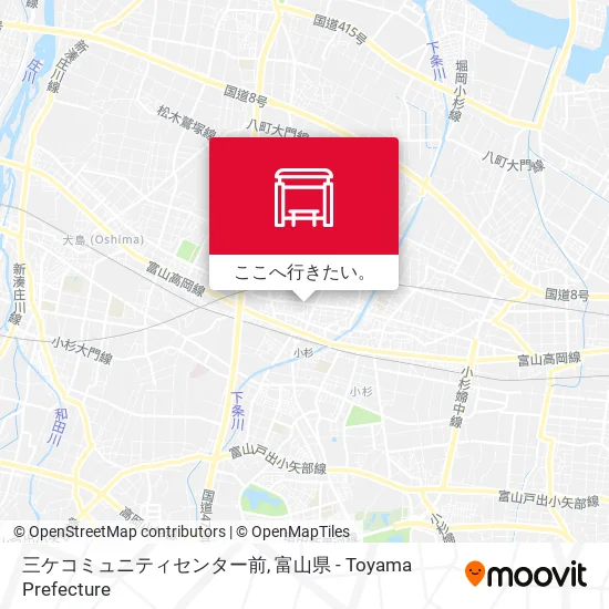 三ケコミュニティセンター前地図