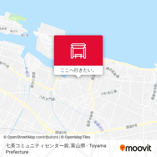 七美コミュニティセンター前地図
