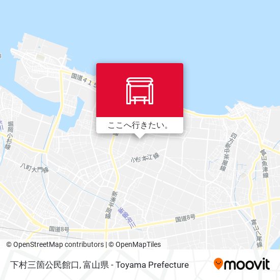 下村三箇公民館口地図