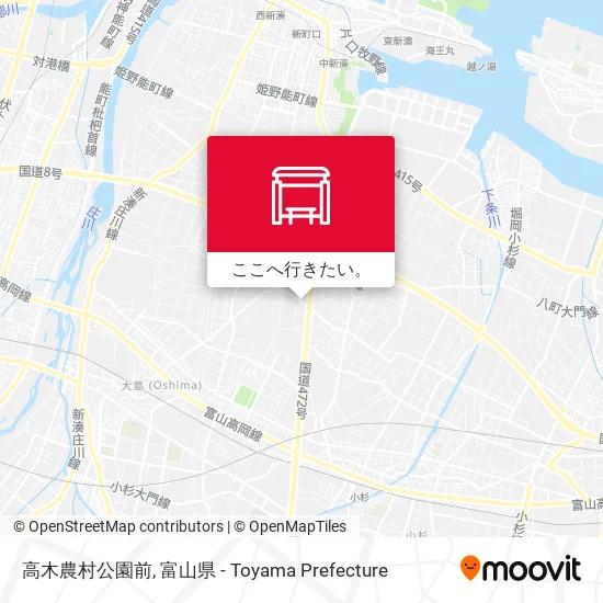 高木農村公園前地図