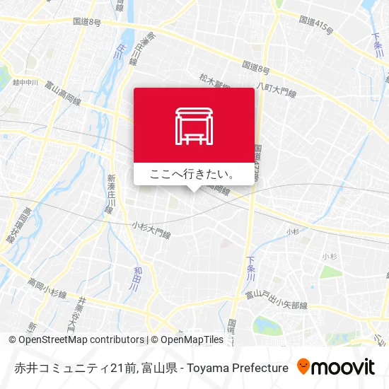 赤井コミュニティ21前地図