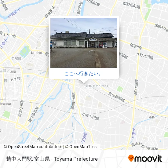 越中大門駅地図