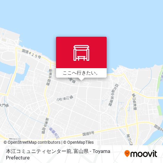 本江コミュニティセンター前地図