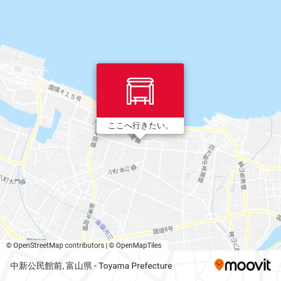 中新公民館前地図