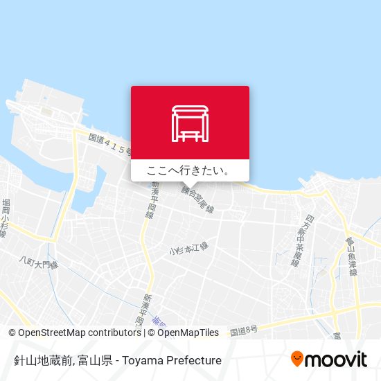 針山地蔵前地図