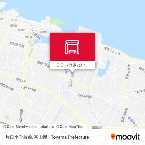 片口小学校前地図