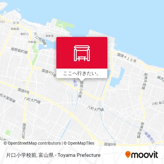 片口小学校前地図