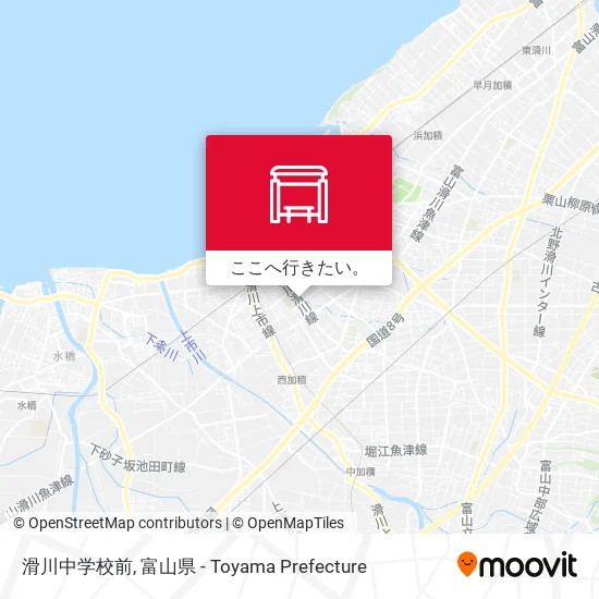 滑川中学校前地図