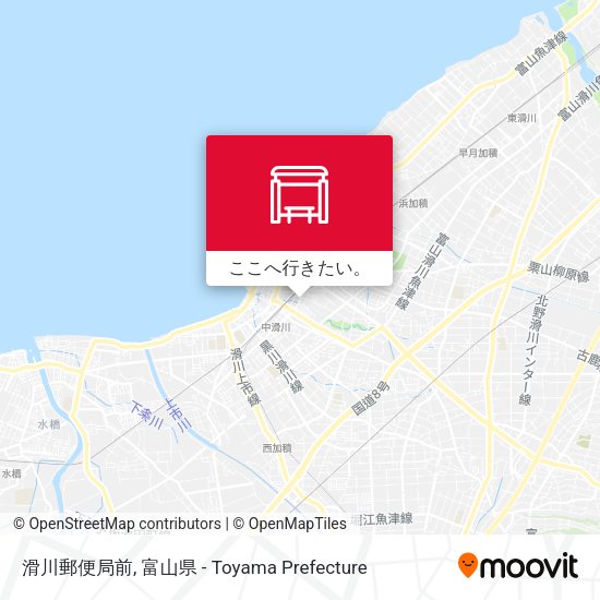 滑川郵便局前地図