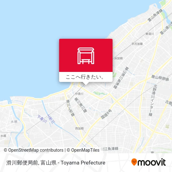 滑川郵便局前地図